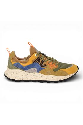 Sneaker uomo Flower Mountain in camoscio e tessuto multicolore. FLOWER MOUNTAIN | YAMANO3M-131G50